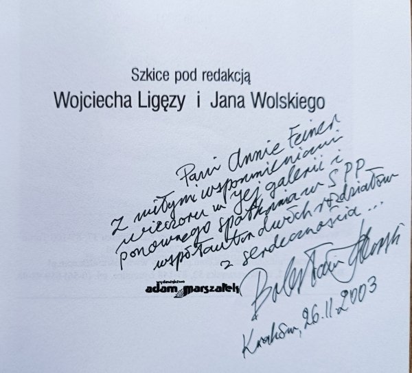 Przez lustra. Pisarstwo Bolesława Taborskiego / dedykacja Bolesława Taborskiego