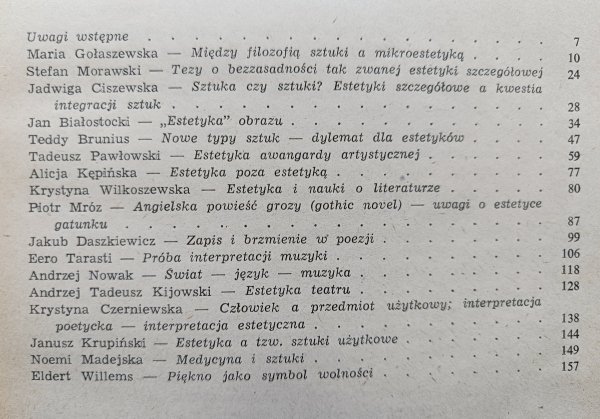 red. Maria Gołaszewska Estetyka i sztuki