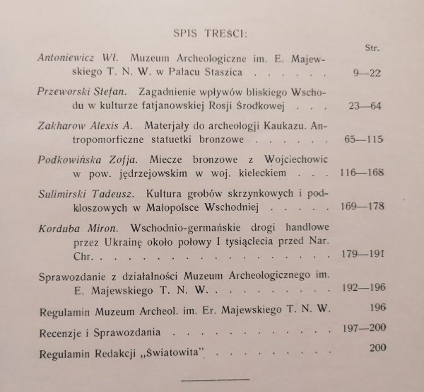 Światowit. Rocznik Muzeum Archeologicznego im. Er. Majewskiego tom XV 1932/33