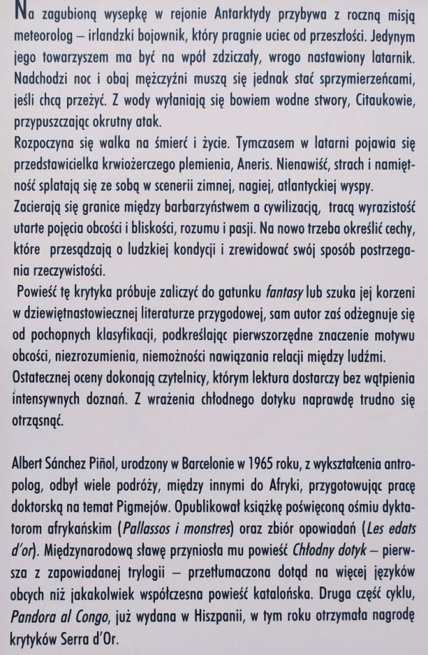 Albert Sanchez Pinol Chłodny dotyk