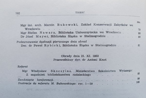 Pierwsza Konferencja Naukowa Komisji Bibliografii i Bibliotekoznawstwa Wrocławskiego Towarzystwa Naukowego