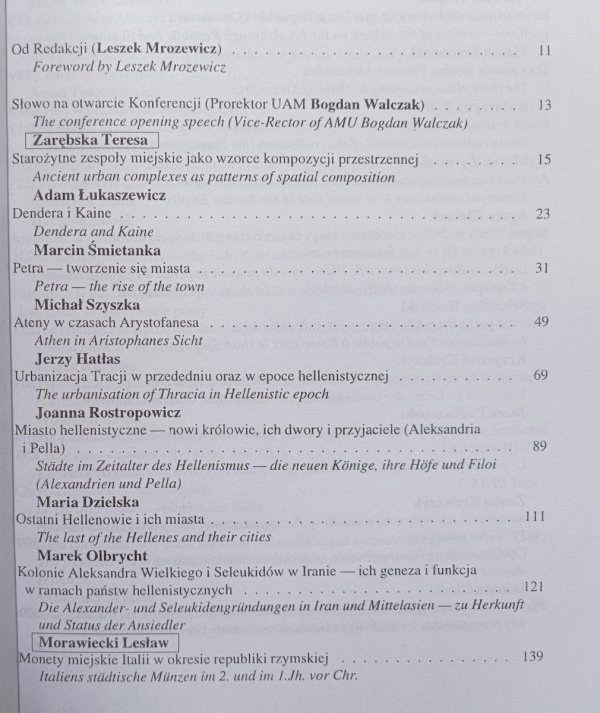 red. Leszek Mrozewicz, Katarzyna Balbuza Miasto w starożytności