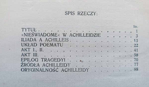 Karol Wróblewski Achilleis Stanisława Wyspiańskiego / 1920