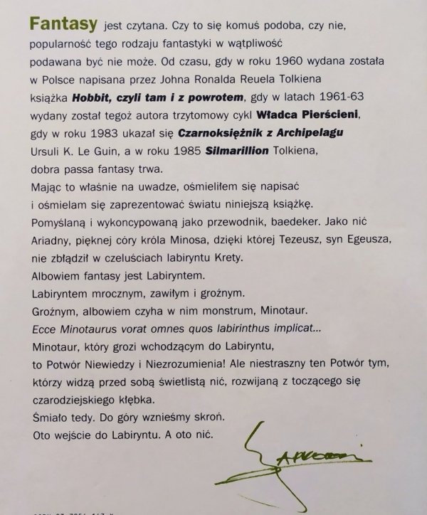 Andrzej Sapkowski Rękopis znaleziony w Smoczej Jaskini. Kompendium wiedzy o literaturze fantasy