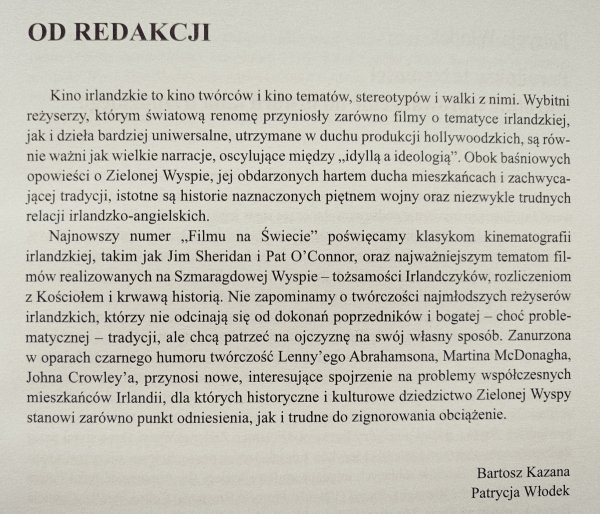 Film na świecie 407 Irlandia filmowa