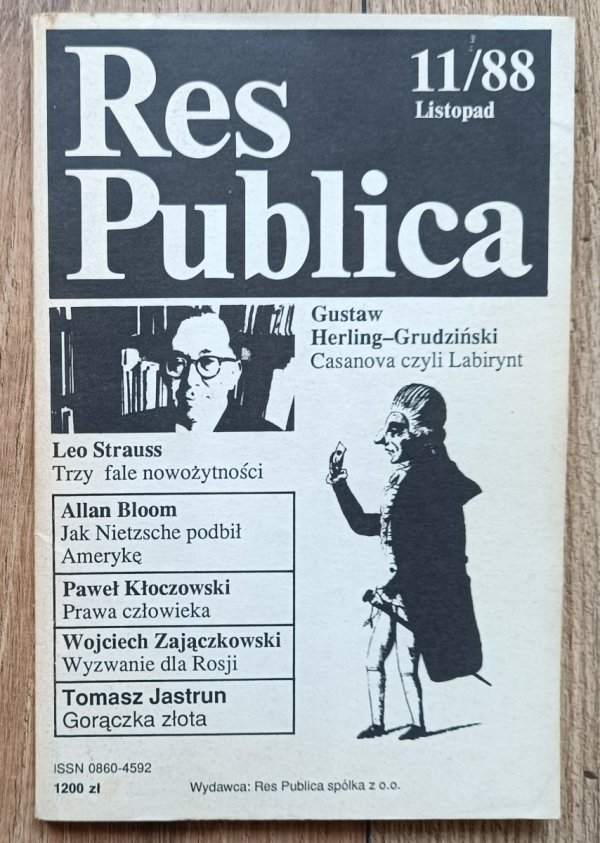 Res Publica 11/1988 / Leo Strauss, Allan Bloom