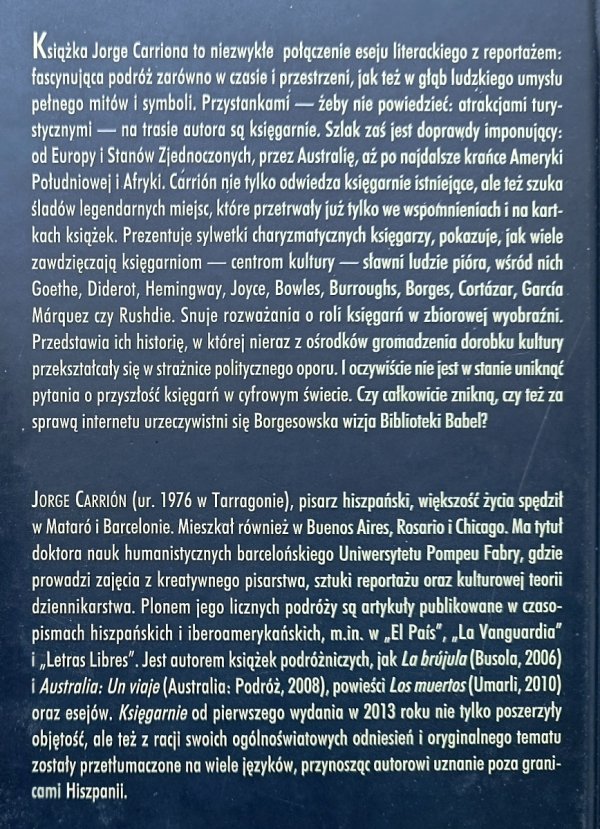 Jorge Carrion Księgarnie