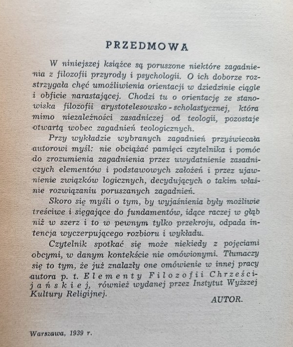 Piotr Chojnacki Z filozofii przyrody i psychologii