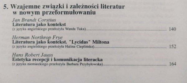 Antologia zagranicznej komparystyki literackiej