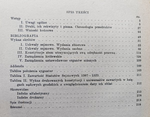 Maria Cytowska Bibliografia druków urzędowych XVI wieku