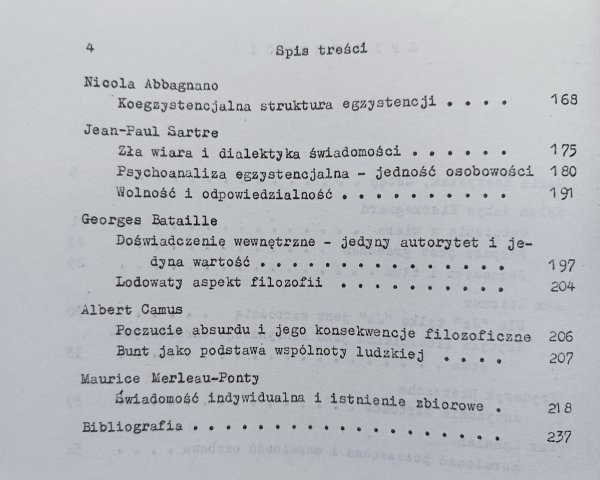 Filozofia egzystencjalna: wybór tekstów