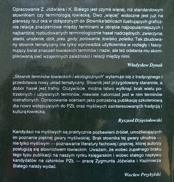 Słownik podstawowych terminów łowieckich i ekologicznych