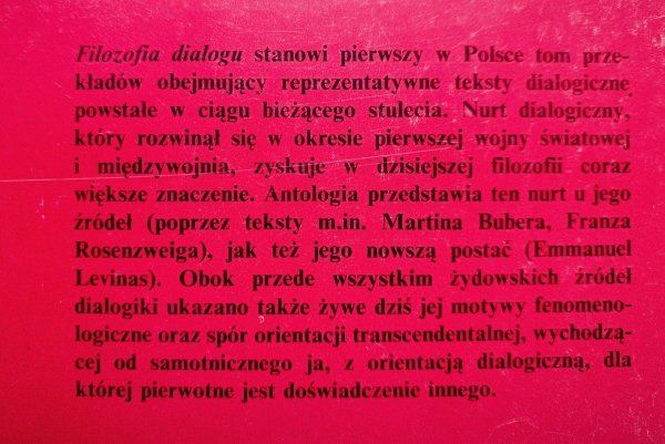 red. Bogdan Baran Filozofia dialogu