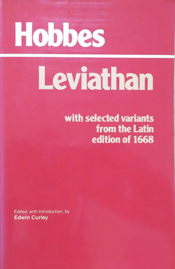 Thomas Hobbes Leviathan with selected variants from the Latin edition of 1668