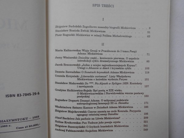 Materiały sesji naukowej • Mickiewicz w 190-lecie urodzin