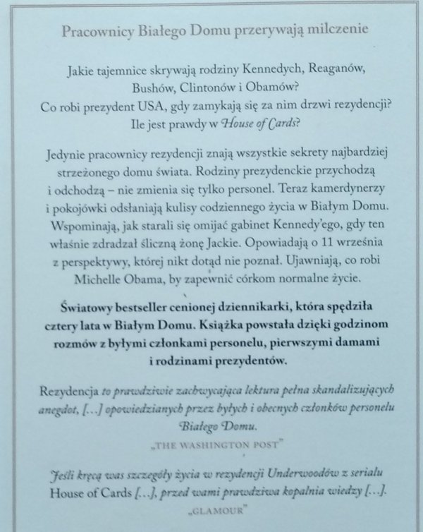 Kate Andersen Brower • Rezydencja. Sekretne życie Białego Domu