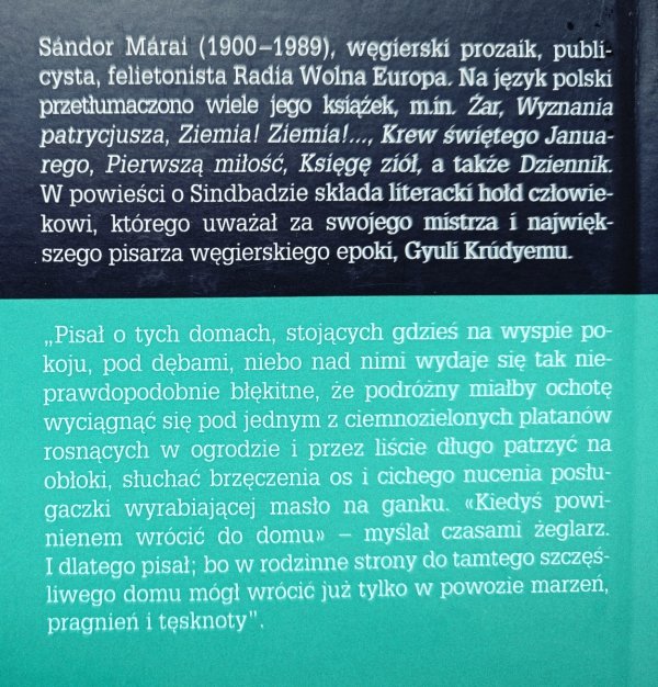 Sandor Marai Sindbad powraca do domu