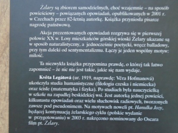Kveta Legatova • Żelary
