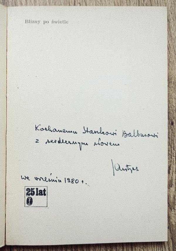 Jan Zych Blizny po świetle