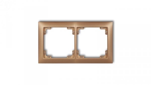 DECO Ramka uniwersalna podwójna z tworzywa DECO Soft złoty metalik 8DRSO-2