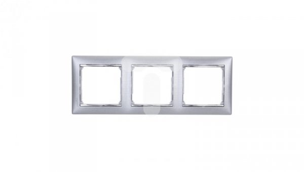 VALENA Ramka potrójna aluminium szczotkowane 770333