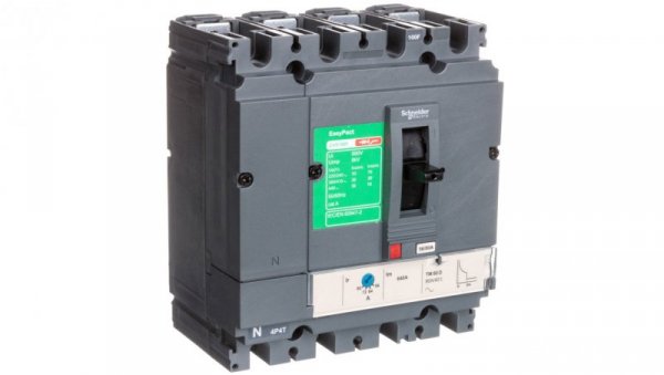 Schneider Electric, Compact CVS, wyłącznik mocy 36kA , wyzwalacz termomagnetyczny 80A , 4P