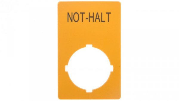 Tabliczka opisowa żółta prostokąt 50x33mm NOT-HALT M22-XZK1-D99 121089