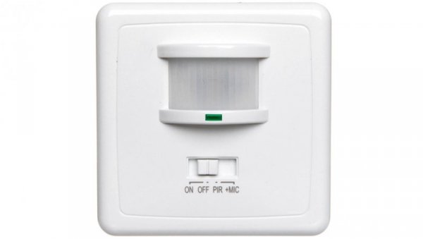 Czujnik ruchu i dźwięku 40/500W 140 stopni biały OR-CR-206