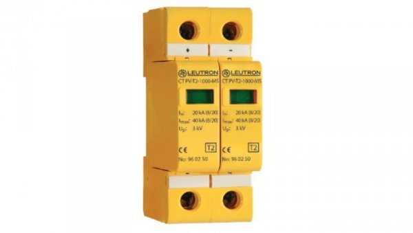Ogranicznik przepięć DC do systemów PV, Typ 2, 1000V, CT PV-T2/2-0/1000, 960222
