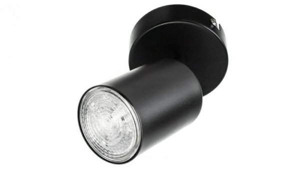 Lampa Oprawa SIENA-ALU-B/S 1xgu10 czarna ze srebrnym przegubem