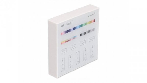 Panel MiLight 4strefy RGB+CCT biały bat sterownik B4