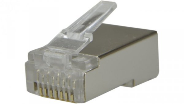 Wtyk modularny RJ45 8P8C kat.6 ekranowany FTP linka NEKU /woreczek 100szt./