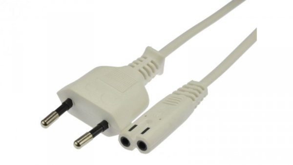 Kabel zasilający 230V 2,5A audio 3m biały