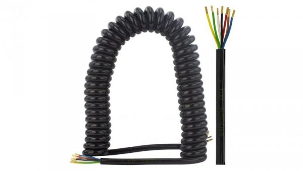 Przewód spiralny QLY-s kabel do przyczepy 7-żyłowy 12V bez wtyków 4,5m