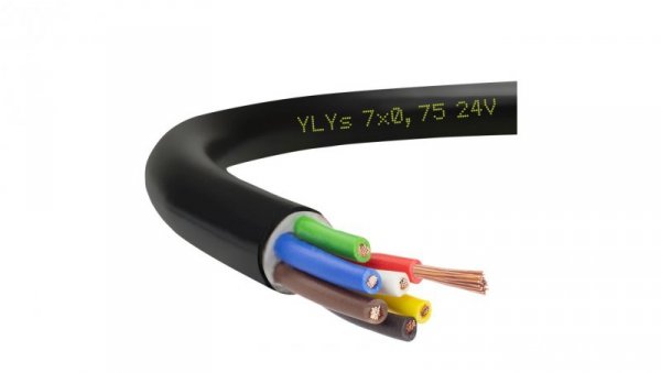 Przewód przyczepowy samochodowy YLYs 7x0,75 24V Elektrokabel /25m/