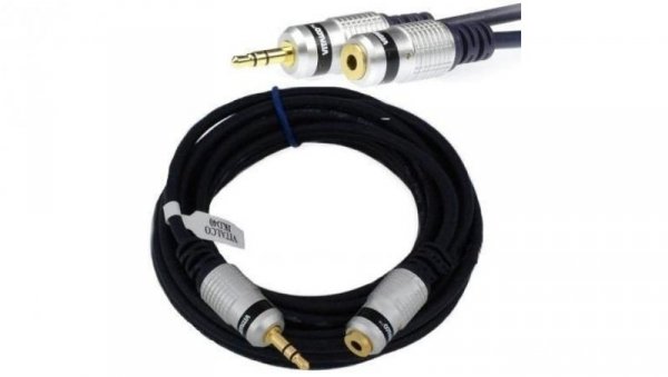 VITALCO JKD40 Przedłużacz Audio AUX mini Jack 3,5mm Stereo (wtyk / gniazdo) 5m