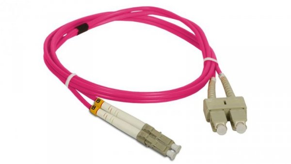Patch cord MM OM4 LC-SC duplex 50/125 1.0m FOC-LCSC-5MMD-1-4