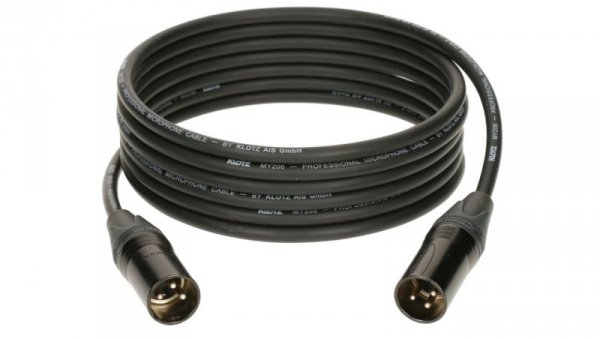 KLOTZ Kabel mikrofonowy adapter XLR 3-pin (wtyk / wtyk) na złączach Neutrik 3m