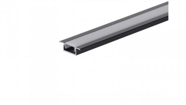 Profil led Basic Plus 1m czarny z osłoną mleczną MLF