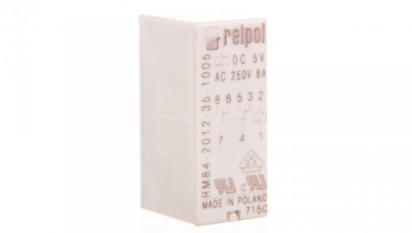 Przekaźnik miniaturowy 2P 8A 5V DC PCB AgNi RM84-2012-35-1005 600332