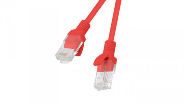 Kabel krosowy patchcord U/UTP kat.6 2m czerwony