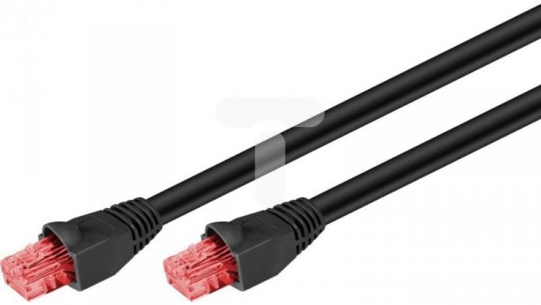 Kabel krosowy outdoor patchcord U/UTP kat.6 CU czarny 20m 55434