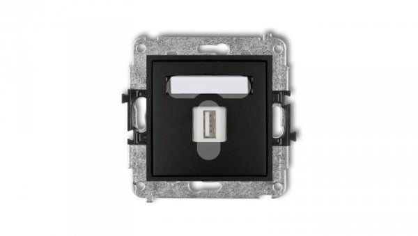 MINI Ładowarka USB pojedyncza 5V 2A czarny mat 12MCUSB-3