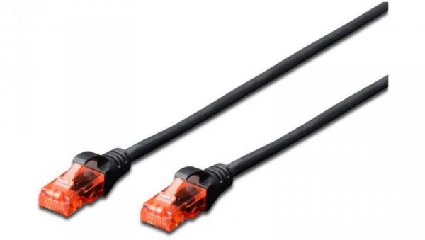 Kabel krosowy (Patch Cord) U/UTP kat. 6 czarny 2m DK-1612-020/BL