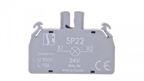 Oprawka lampki żarówka BA9s 24V AC/DC bez lampki SP22-1435R03