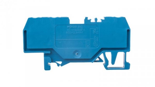 Złączka szynowa 3-przewodowa 2,5mm2 niebieska 280-684