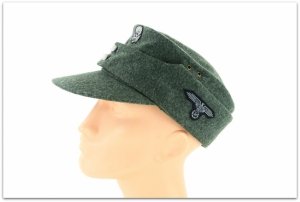MC074 OFICERSKA CZAPKA POLOWA M43 WAFFEN-SS - SUKNO
