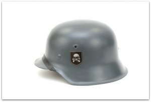 MH086 HEŁM NIEMIECKI M42 SS TOTENKOPF - BLAUGRAU