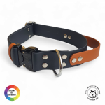 Obroża dla psa z rączką z klamrą COBRA® XL (50 - 66cm) oryginalny BIOTHANE® 38 mm