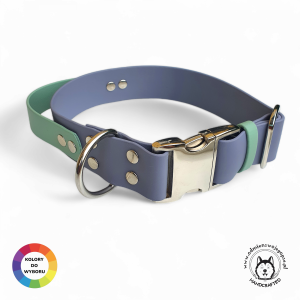 Obroża dla psa z rączką z klamrą ALU-MAX® L (44 - 54 cm) oryginalny BIOTHANE® 38 mm